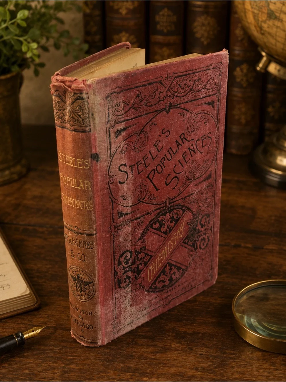 1887 Steele’s Popular Chemistry J Dorman Steele Antique Science Book A.S Barnes